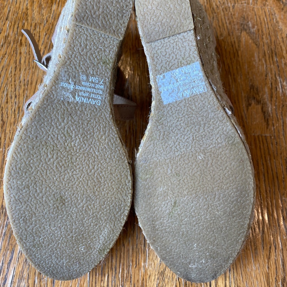 BKE Sole Davinia Platform Wedge Espadrille Sandal 7.5 Beige - Picture 10 of 10